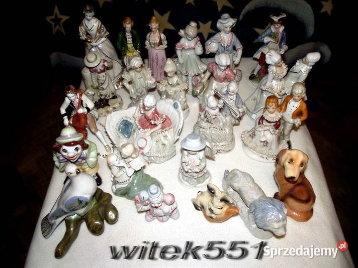 FIGURKA PORCELANOWA KOLOROWA BŁYSZCZĄCA PARA Stalowa Wola