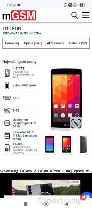 LG Leon 4G LTE H340n Kielce