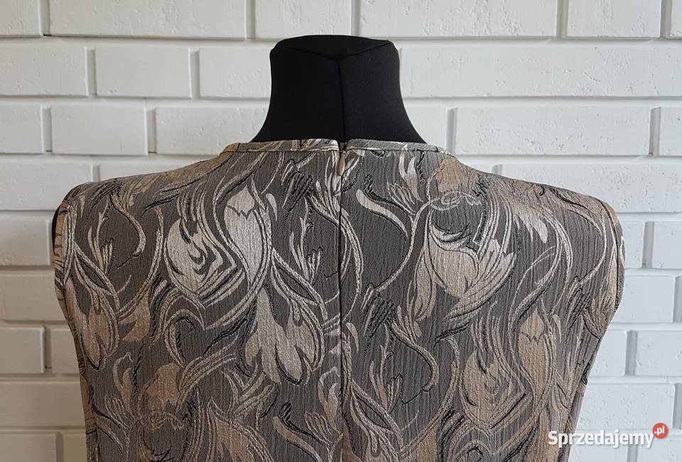 Damska bluzka na ramiączkach brązowa kwiecista Chrzanów