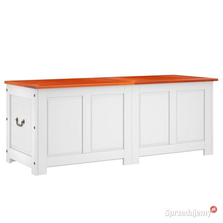 vidaXL Skrzynia z pokrywą brązowo białaSKU364921 Warszawa