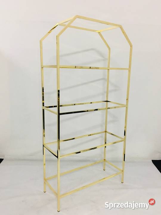 Złoty regał witryna Olivson model Verona 100x40 200cm Piaseczno