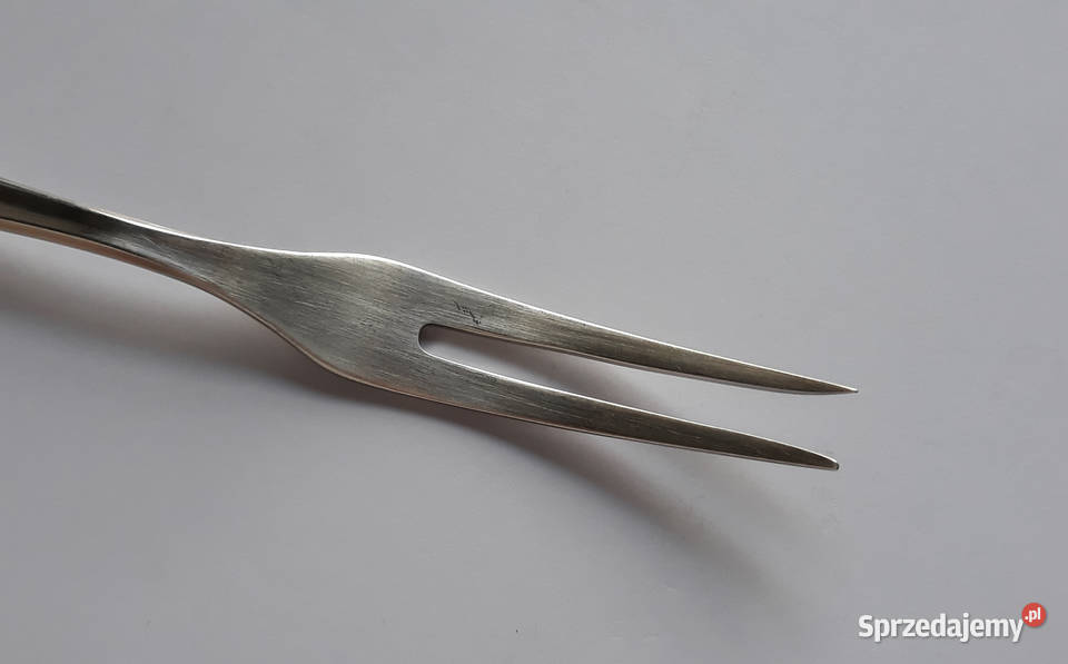 Posrebrzany widelec serwingowy do wędlin mięs 2 śląskie Dąbrowa Górnicza