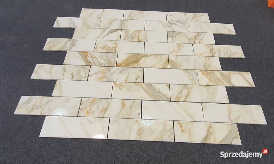 Mozaika Bianco Calacatta Gold Cegiełka poler sprzedam