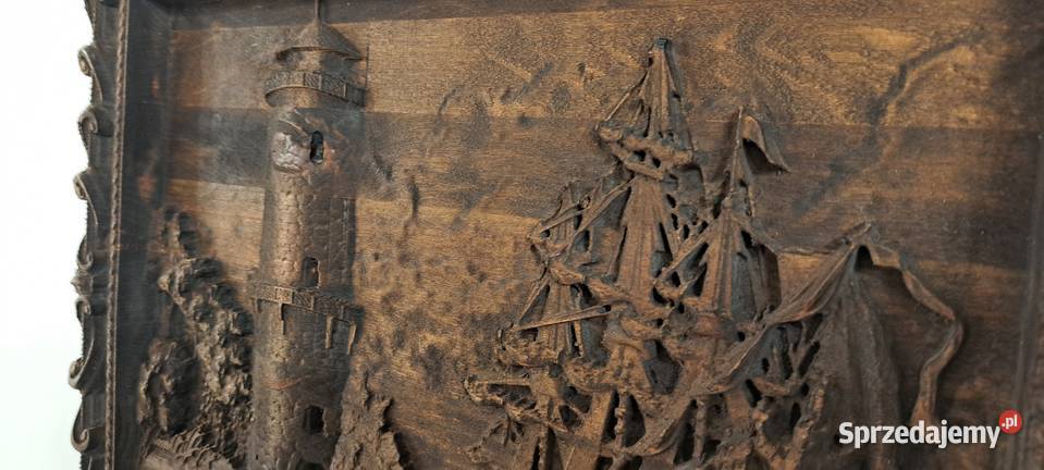 ŻAGLOWEIC i LATARNIA morska morze fale Malechowo sprzedam