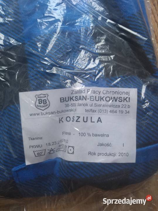 Koszula flanelowa w kratę niebiesko czarna Rozmiar XL Przemków