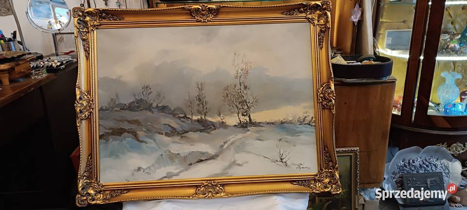 Wieczór zimowy 1982 Józef Olejarka olej na Antyki, Sztuka, Kolekcje Kraków