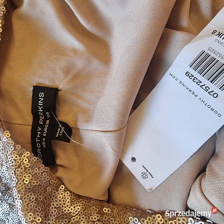 Złota cekinowa sukienka Dorothy Perkins S Rozmiar 36(S) małopolskie Kraków