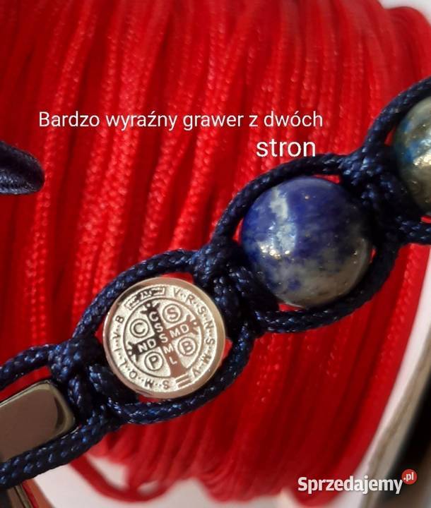 BRANSOLETKA KAMIEŃ LAPIS HEMATYT ŚW BENEDYKT Chorzów