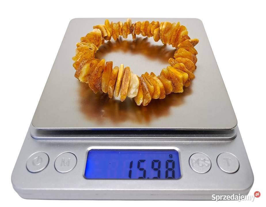 Bransoletka BURSZTYN bałtycki sieczka surowa Warszawa