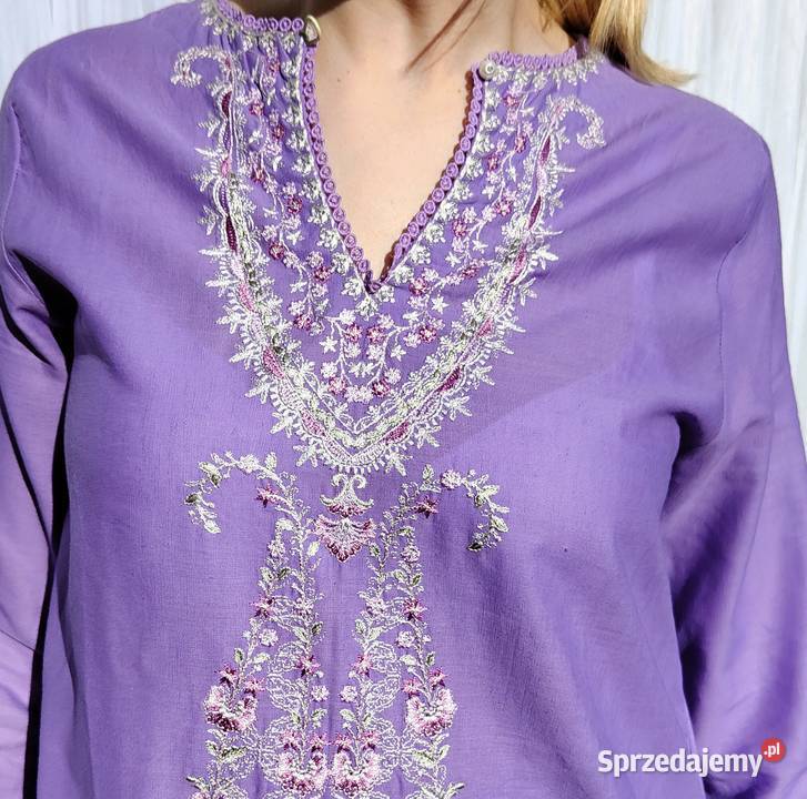 Fioletowy komplet orientalny M 38 tunika spodnie zachodniopomorskie Szczecin