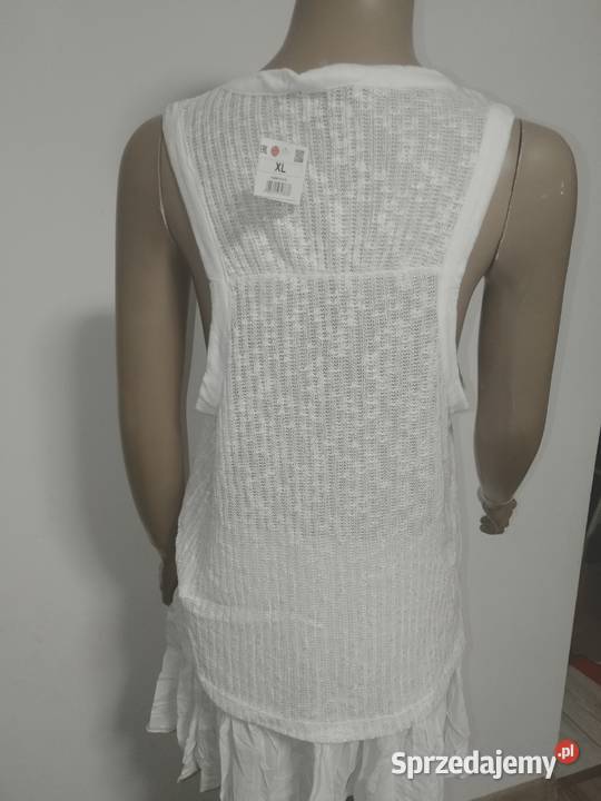 biała bluzeczka na ramiączkach r XL Reserved
