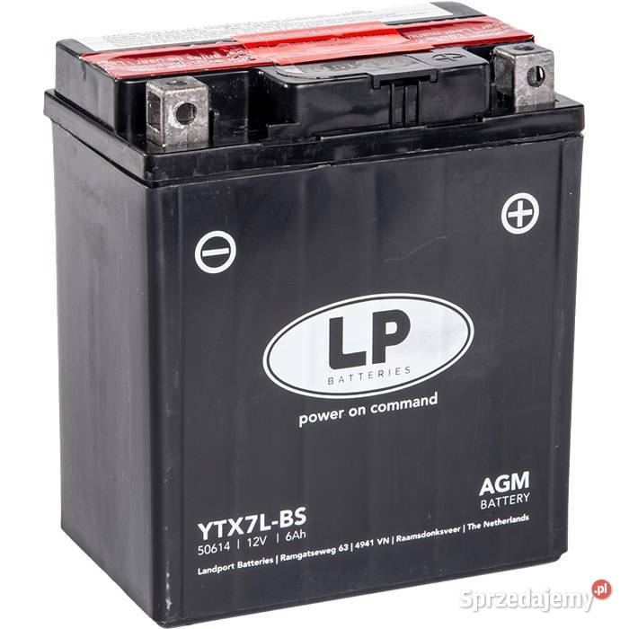 Akumulator motocyklowy Landport YTX7LBS 12V 6Ah Ostrowiec Świętokrzyski sprzedam