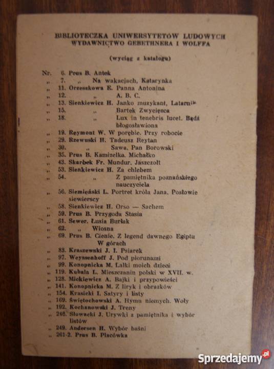 Bolesław Prus Antek 1946 Rok wydania 1946 Parczew