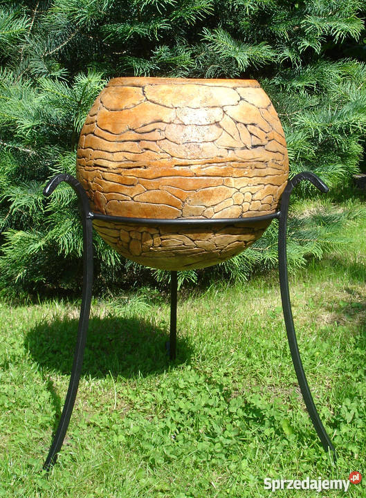 Ceramiczna donica kula w stojaku śr 40 Pozostałe Jelenia Góra