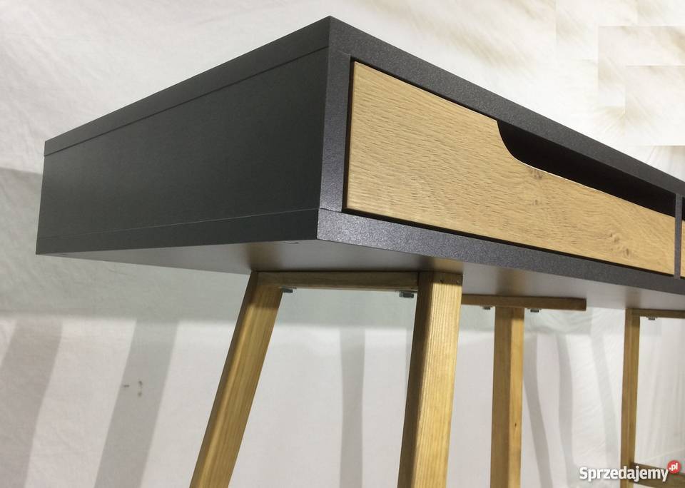Biurko skandynawskie Antracyt dąb 160 Warszawa