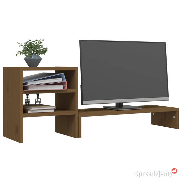 Podstawka na monitor miodowy brąz 81x20x30 lita Warszawa sprzedam