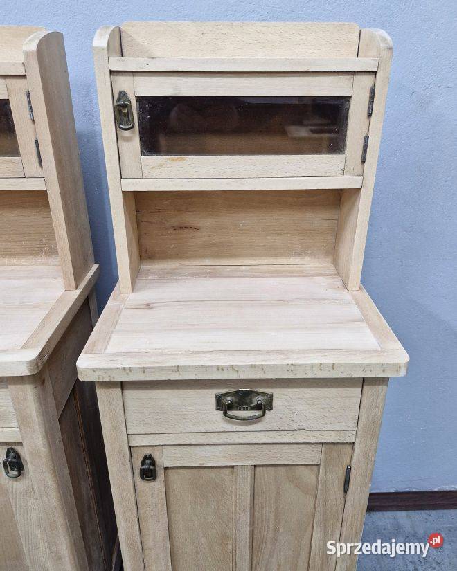 Bukowe szafki nocne z nadstawką AntykiMarki Marki sprzedam