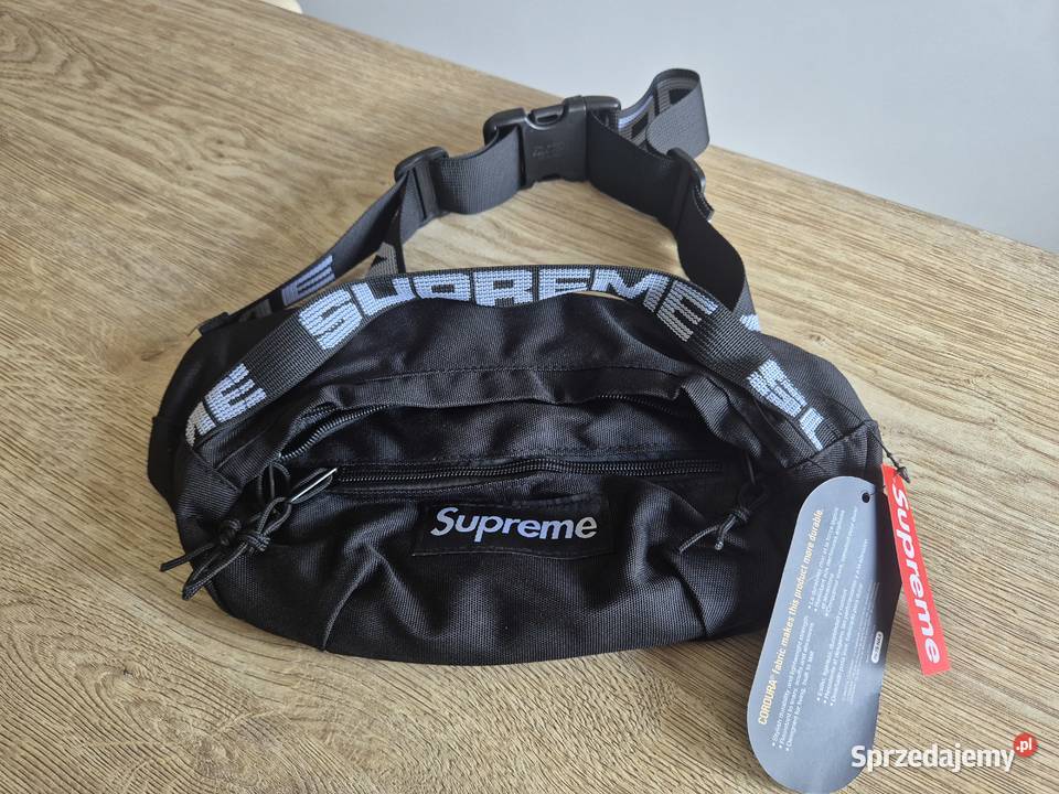 Supreme nerka saszetka czarna waist bag z metką Wrocław