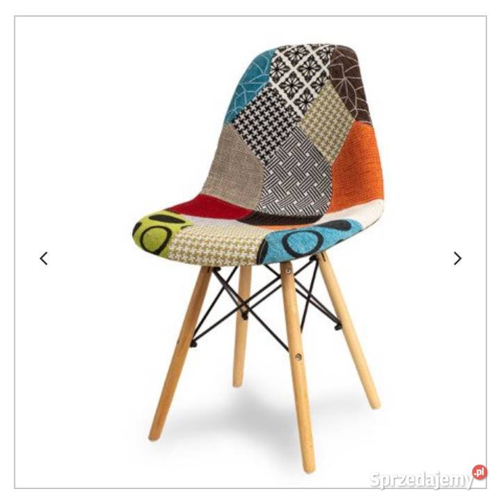 Designerskie Krzesło tapicerowane patchwork
