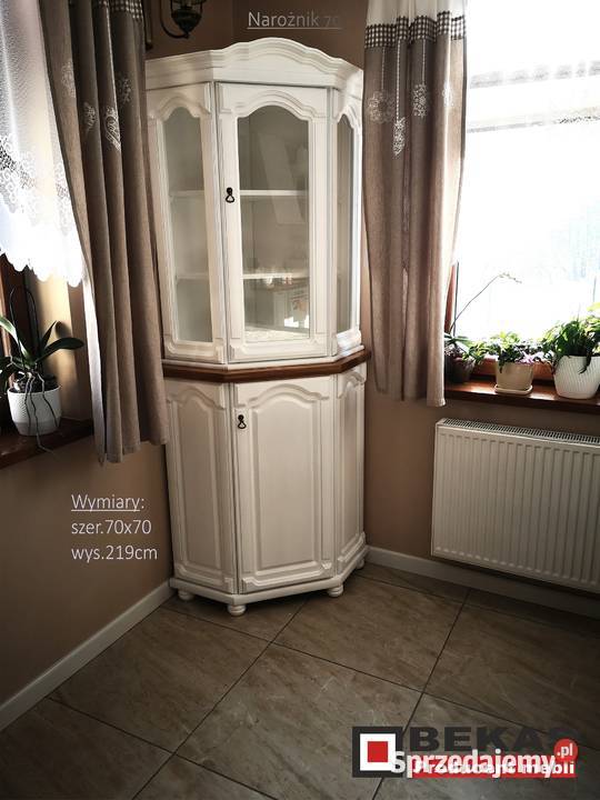 Prześliczna Witryna Narożna 70 Wysoka Biały Dab Wrocław