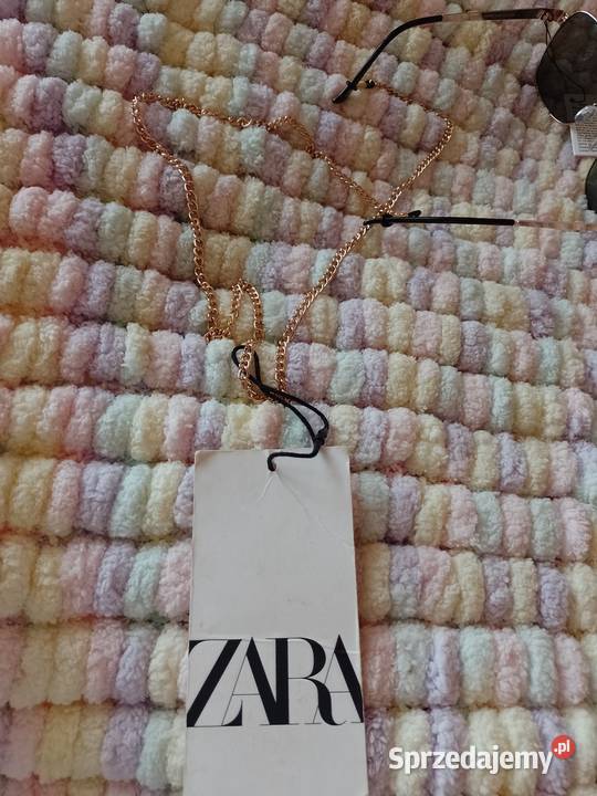 ZARA Długi złoty łańcuszek do okularów z Madrytu Kraków