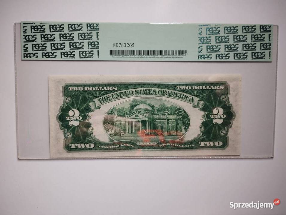 Banknot USA 2 1953 A PCGS 64 STAR Legal Tender Rzeszów