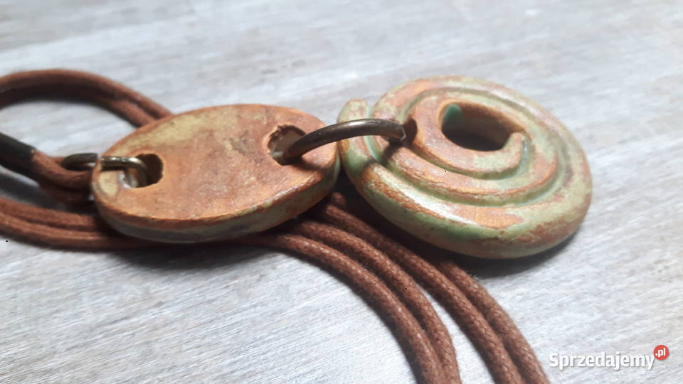 Naszyjnik ceramiczny ręcznie wykonany Naszyjniki Otwock sprzedam