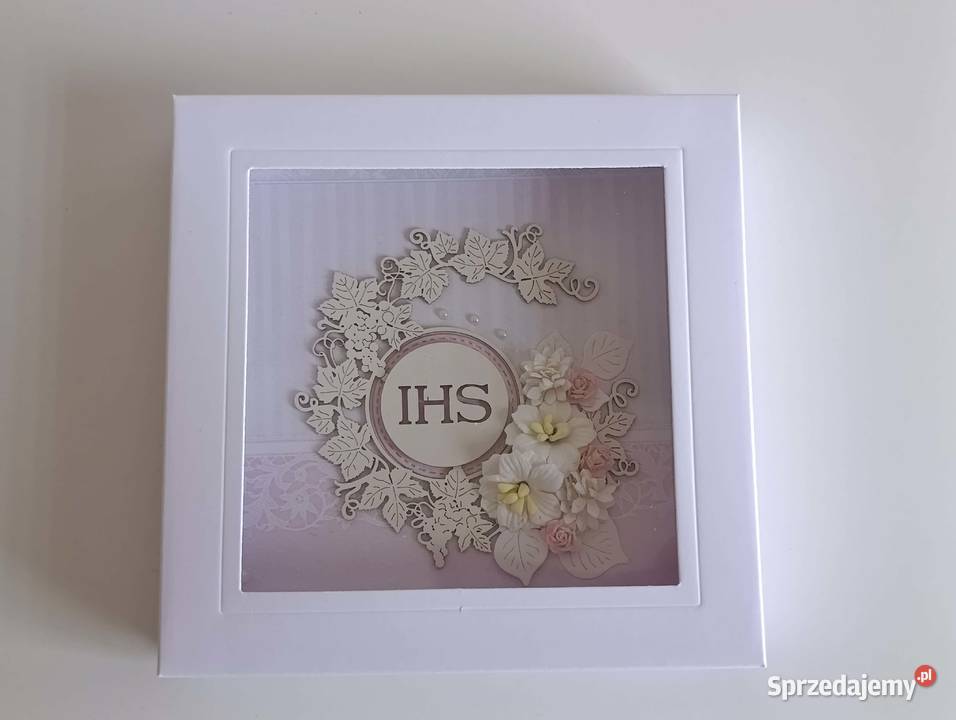 Kartka w pudełku Komunia Święta handmade 5