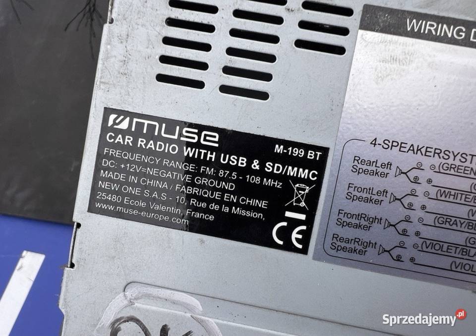 Radio samochodowe Muse M199 BT Bluetooth USB AUX Kielce