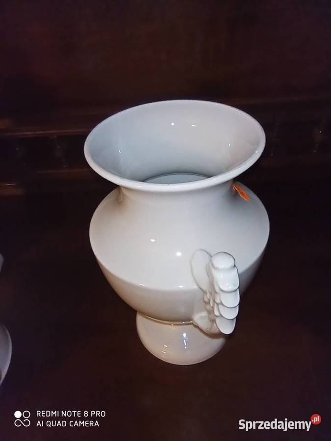 Wazon amfora z gryfami Biała porcelana Porcelana i szkło Gdańsk
