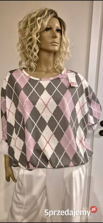 Made In Italy Bluzka Romby 95viskoza 5elastan Inny wzór Poznań