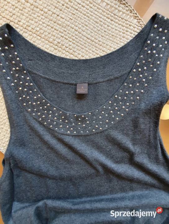 Sukienka bez rękawów Selection rozmiar 44 wełna szary/srebrny Lublin