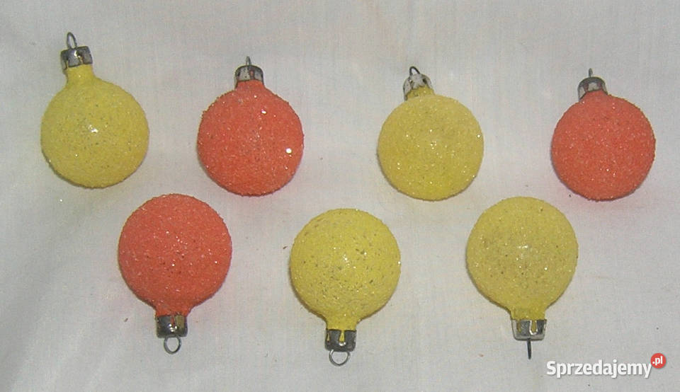 bombki vintage brokatowe cukroweDvin Bartków