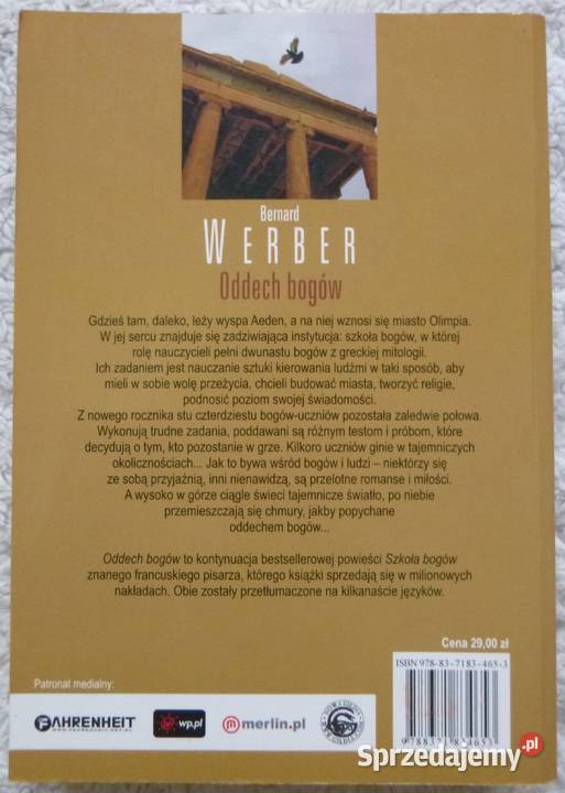 Oddech bogów Bernard Werber miękka mazowieckie Warszawa