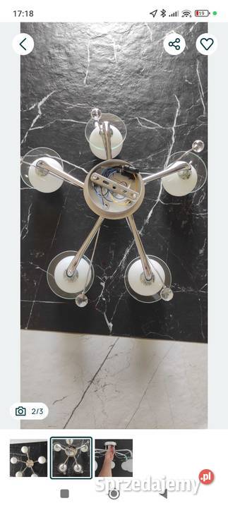 Żyrandol kule krysztaly Szydłowiec