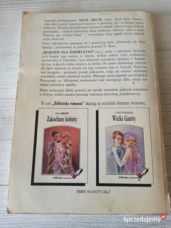 Requiem Dziewczyny Nevil Shute Ewa Kołaczkowska Bielsko-Biała