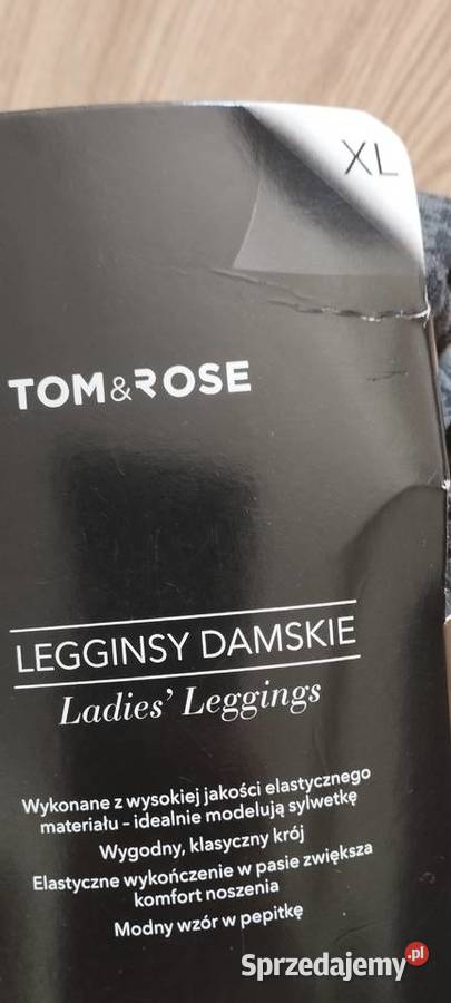 legginsy damskie TomRose r XL czarnoszare Zamość