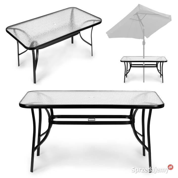 Stół ogrodowy szklany 120x70 na taras ogród Smogorzów