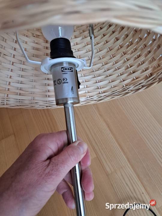 Lampka Nocna Stelaż Metalowy Podstawa Okrągła