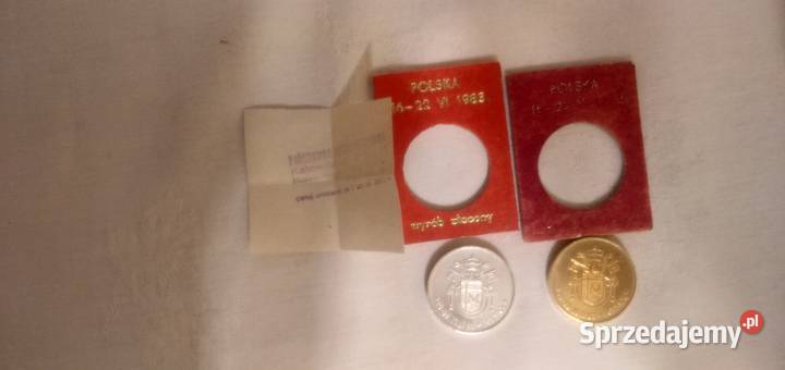 2 Medale złoc i posrebrz Joannes Paulus II 1622 Katowice