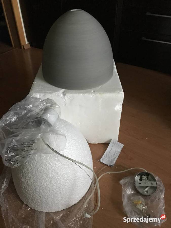 Lampa wisząca nowa szklana odcienie szarości