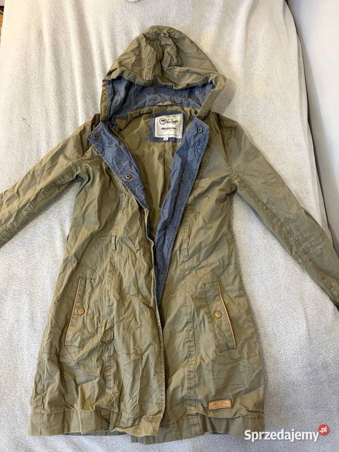 Kurtka parka zielna jesień wiosna khaki jeans niebieski Kurtki i płaszcze Jasło sprzedam