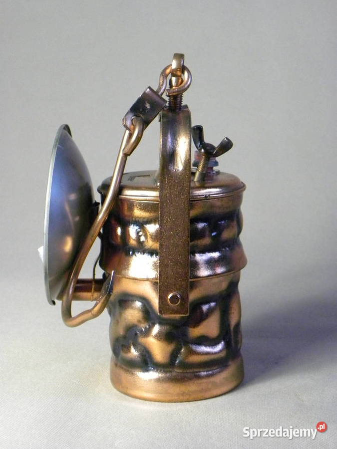 Kolekcjonerska polska lampa górnicza karbidowa Legnica