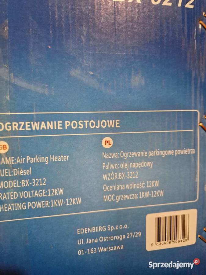WEBASTO 12V NAGRZEWNICA SPALINOWA OLEJOWA Głogowa