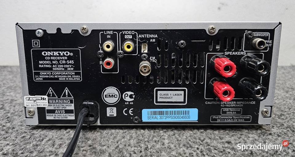 Wysokiej klasy sprzet audio Onkyo CS545 Wieże i miniwieże Kraków