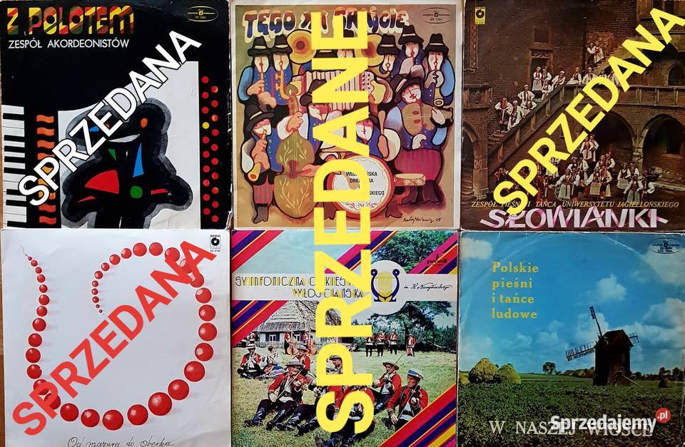 Zestaw winyli na gramofonDyskografia Polski FOLK Warszawa