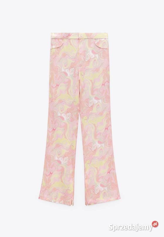 ZARA ROZKLOSZOWANE SPODNIE GETRY LEGGINSY NADRUK Kalisz