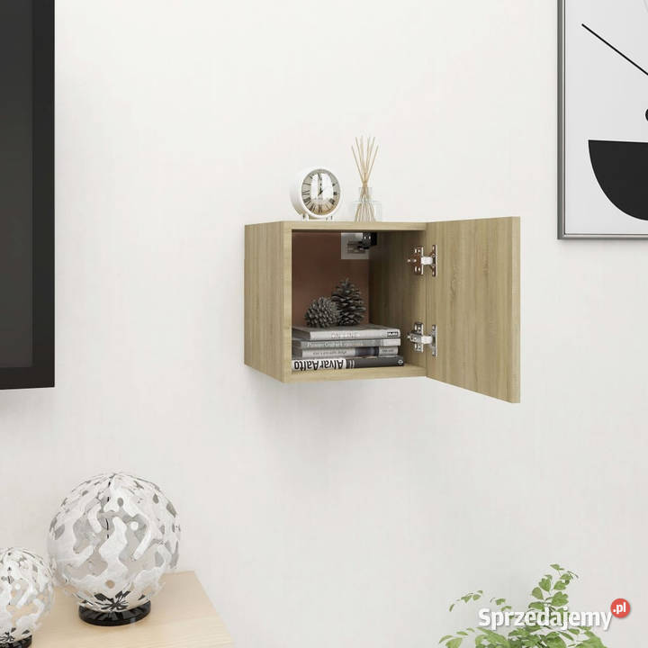 Wisząca szafka telewizyjna dąb sonoma 305x30x30 mazowieckie Warszawa