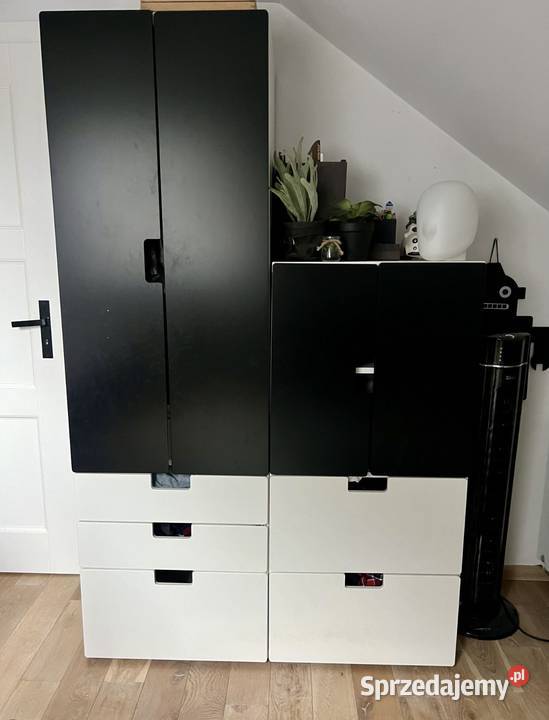Komplet mebli dziecka Stuva Ikea czarno biale Krubin
