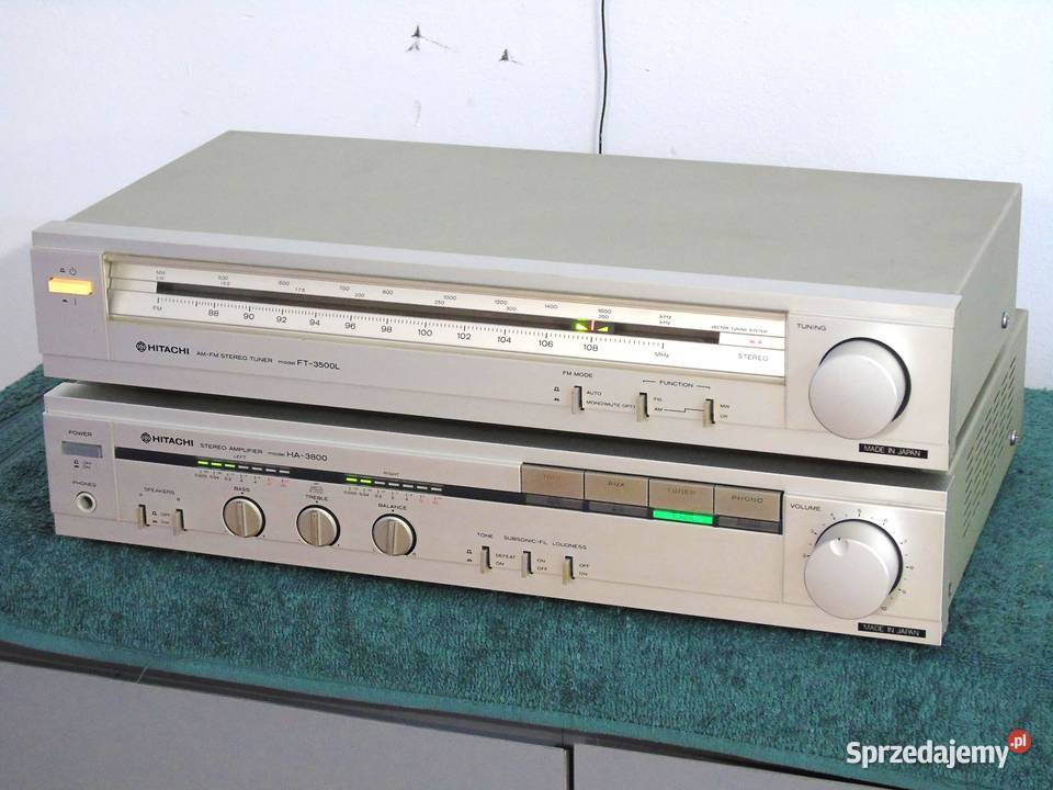 Wzmacniacz i Tuner Hitachi świetne stereo Elektronika podkarpackie Jasło